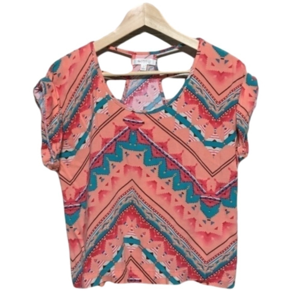 Love, Fire Southwest Strappy Cut Out Back Top Size small